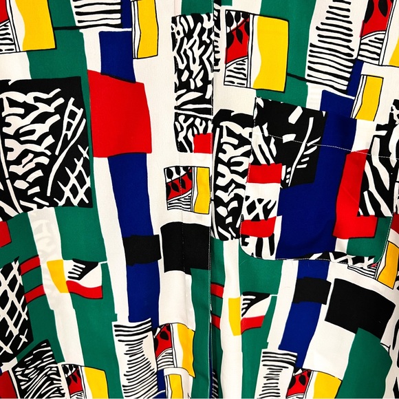 Yves St. Clair retro colorblock button down - Picture 3 of 10